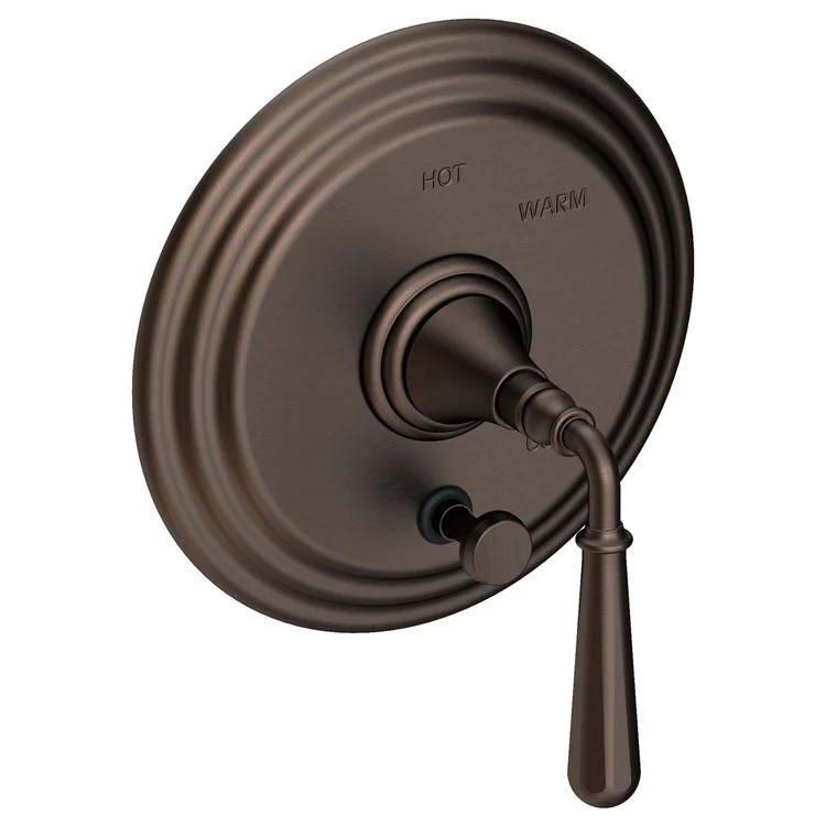 Bevelle Pressure Balance Tub/Shower Valve Trim Only with Lever Handle - Midnight Chrome - Frankwebs