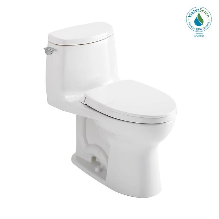 Toilet UltraMax II 1 Pieces Universal Height Ultra High Efficiency Sedona Beige Elongated ADA 28-3/4 Inch 1.0 Gallons per Flush Left Hand Chrome Soft Close - Frankwebs