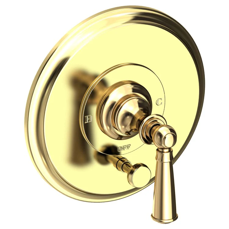 Sutton Pressure Balance Tub/Shower Valve Trim Only with Lever Handle - Satin Brass PVD - Frankwebs