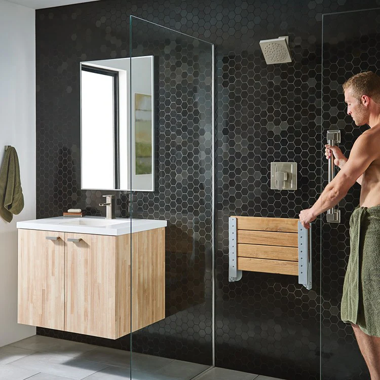 Teak Fold-Down Shower Seat - Frankwebs
