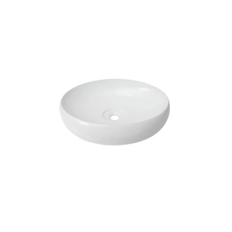 Vessel Cloud with Waste Cover 22-7/8 Inch White Matte Vitreous China - Frankwebs