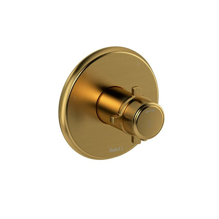 Thermostatic and Pressure Balance Valve Trim Momenti 1/2 Inch Round 3-Way 5 Function 1 Cross Brushed Nickel - Frankwebs