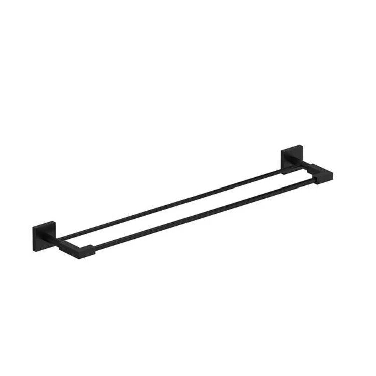 Towel Bar Kubik 24 Inch Double Brushed Nickel Zinc 4-3/4 Inch - Frankwebs