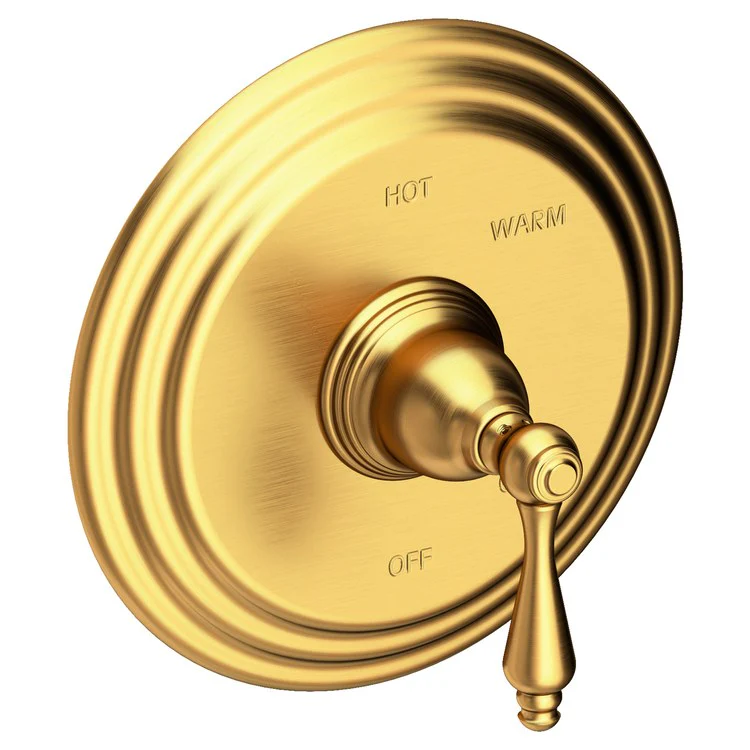 Pressure Balance Valve Trim Seaport Round 1 Lever Polished Brass Uncoated Living ADA Depth 4 Inch - Frankwebs