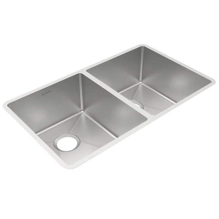 Kitchen Sink Crosstown 31.5 x 18.5 Inch Double Bowl Equal Polished Satin Undermount - Frankwebs