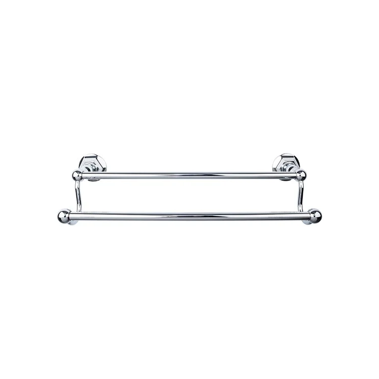 Towel Bar Edwardian 30 Inch Hex Backplate Polished Chrome Zinc Alloy for Bath Hardware - Frankwebs