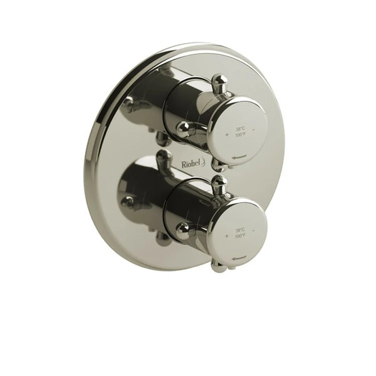 Thermostatic Valve Retro Pressure Balance System Round 4-Way 2 Cross Chrome 7-1/8W x 7-1/8H Inch - Frankwebs