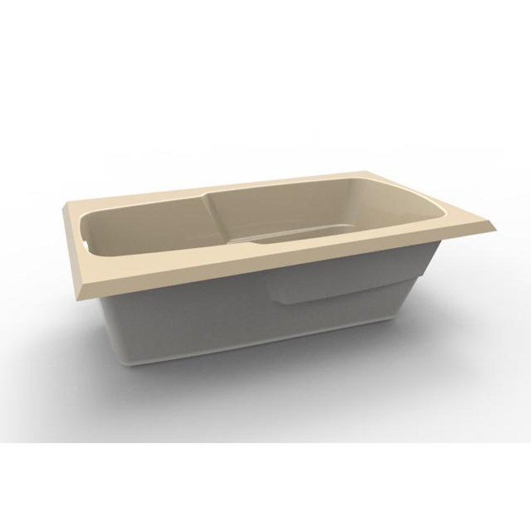 Soaking Tub Studio Collection 60 x 36 Inch Drop-In Tub Only End Bone Acrylic - Frankwebs