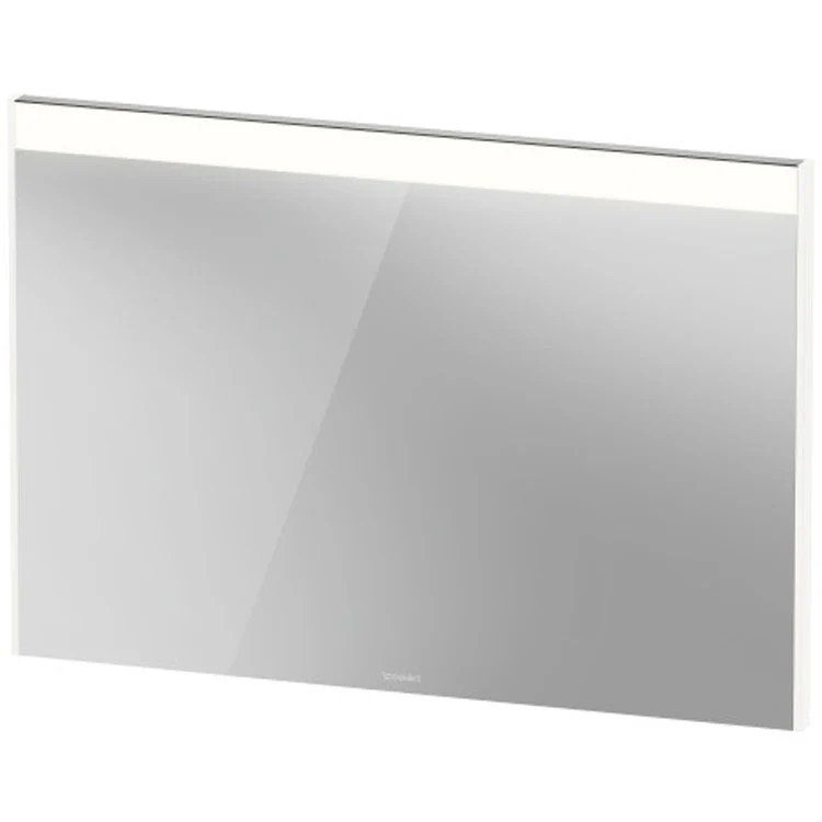 Mirror Brioso 27-1/2 x 40-1/8 Inch White Matte with Lighting Rectangle 1-3/4 Inch - Frankwebs