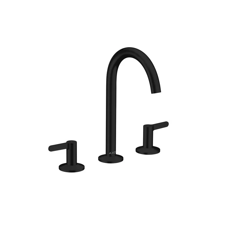 Lavatory Faucet One 170 Widespread 8 Inch Spread 2 Lever ADA WaterSense Matte Black 1.2 Gallons per Minute Less Drain 3 Hole AirPower/Comfort Zone/EcoRight - Frankwebs