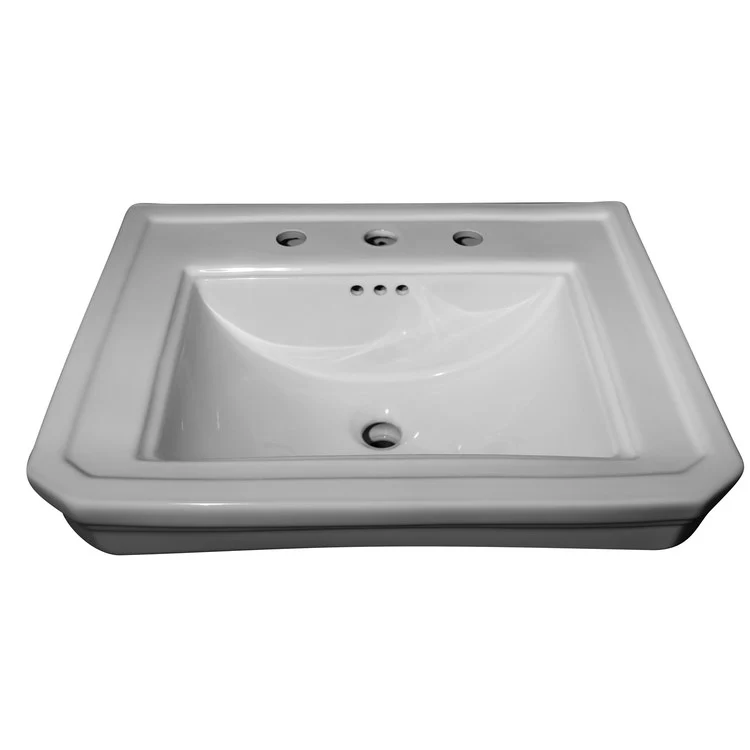 Lavatory Sink Drew 610 Wall Hung with Overflow 16 Inch 8 Inch Spread Rectangle White - Frankwebs