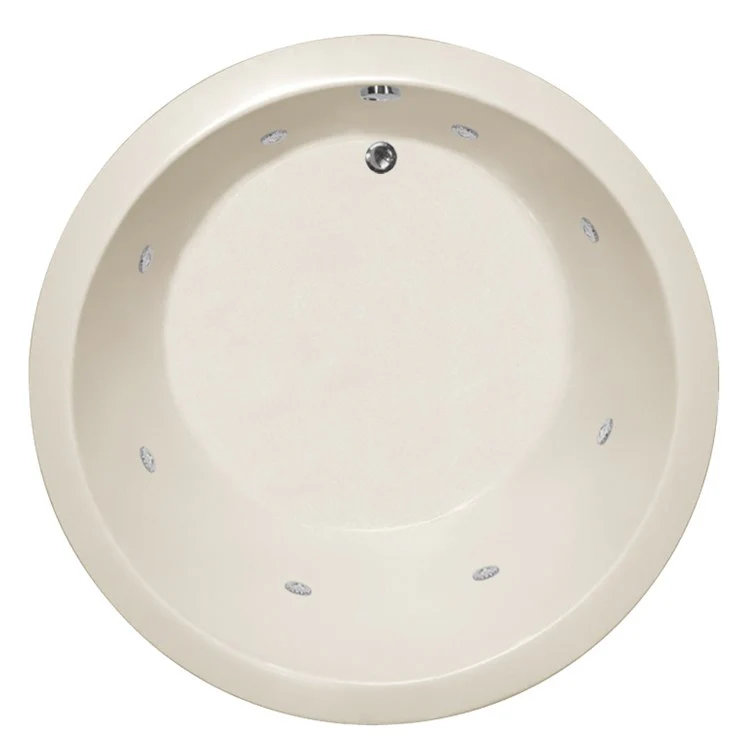Whirlpool Tub Designer Collection Redondo 69 x 69 x 18 Inch Drop-In End Drain Bone Circular - Frankwebs