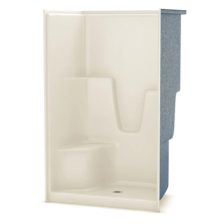 Shower Module 48 Inch AcrylX Bone 1 Pieces Left Hand Contoured Corner Seat - Frankwebs