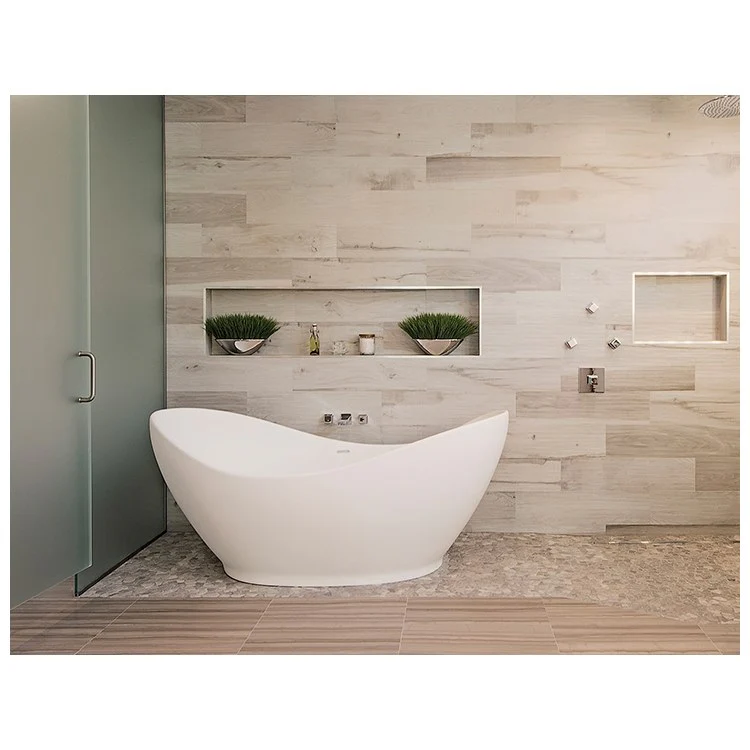 Air Tub Juliet 72 x 35 Inch Freestanding Air Bath Center White Matte Oval Sculpturestone 102 Gallons 32-1/2 Inch - Frankwebs