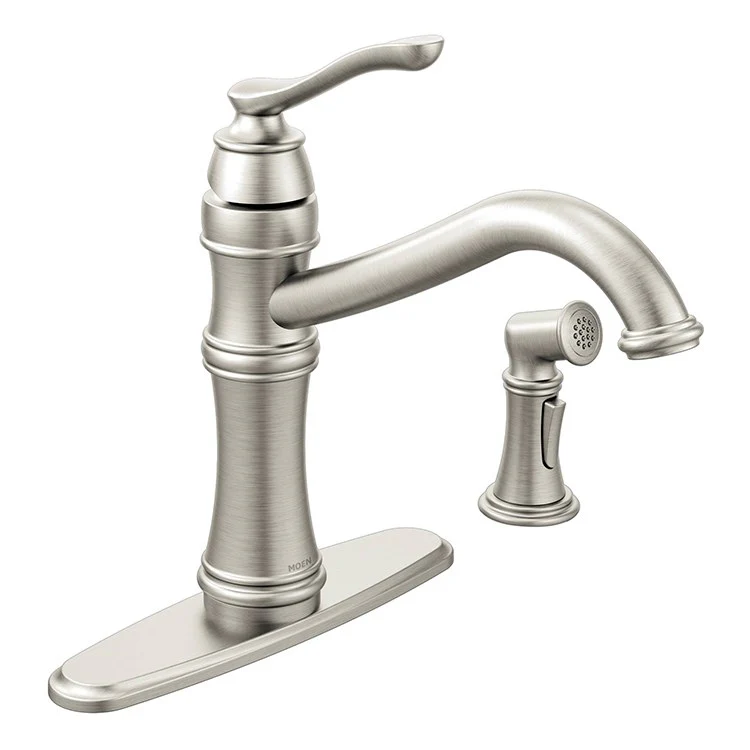 Belfield Single Handle High-Arc Kitchen Faucet with Sprayer - Frankwebs