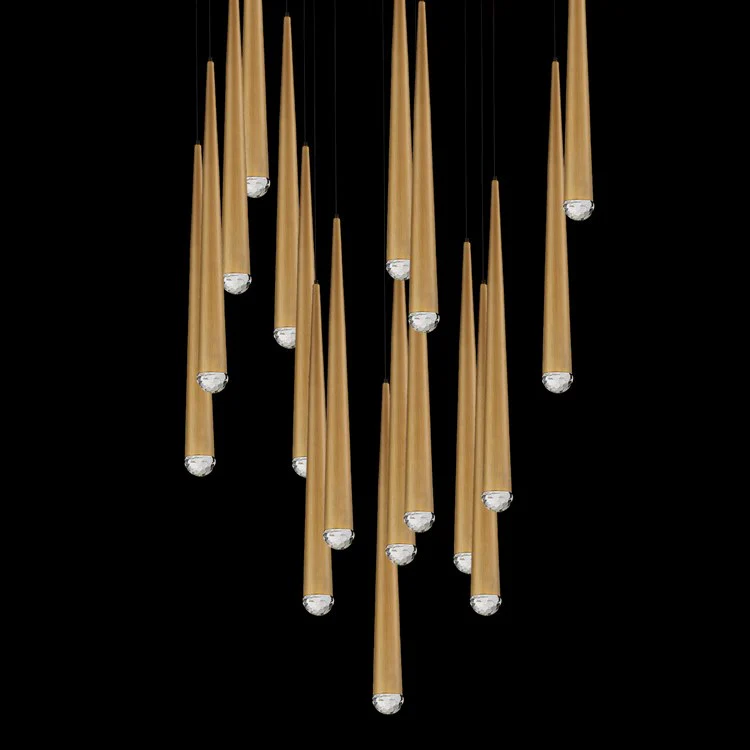 Cascade 21-Light LED Crystal Round Chandelier 3500K - Frankwebs