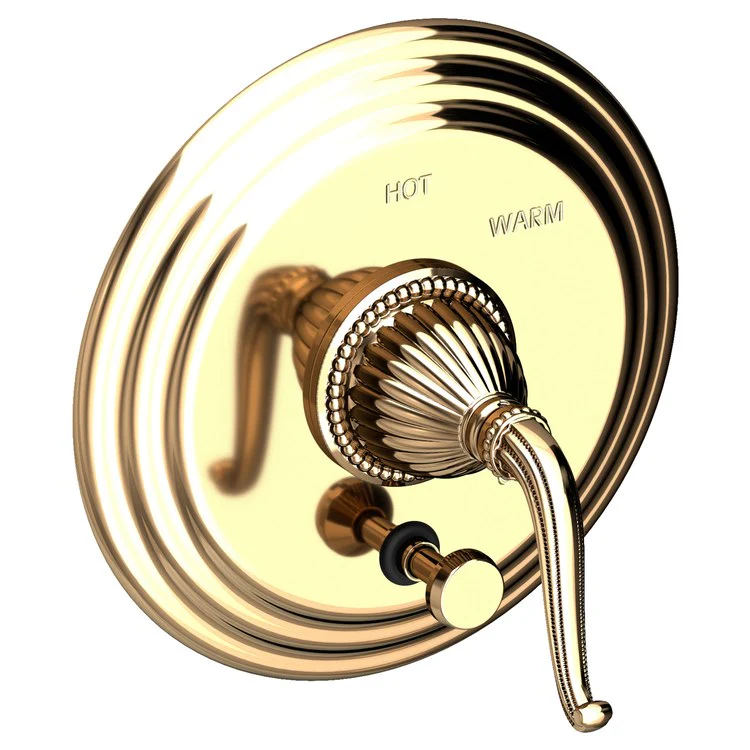 Alexandria Pressure Balance Tub/Shower Valve Trim Only with Lever Handle - Polished Gold PVD - Frankwebs
