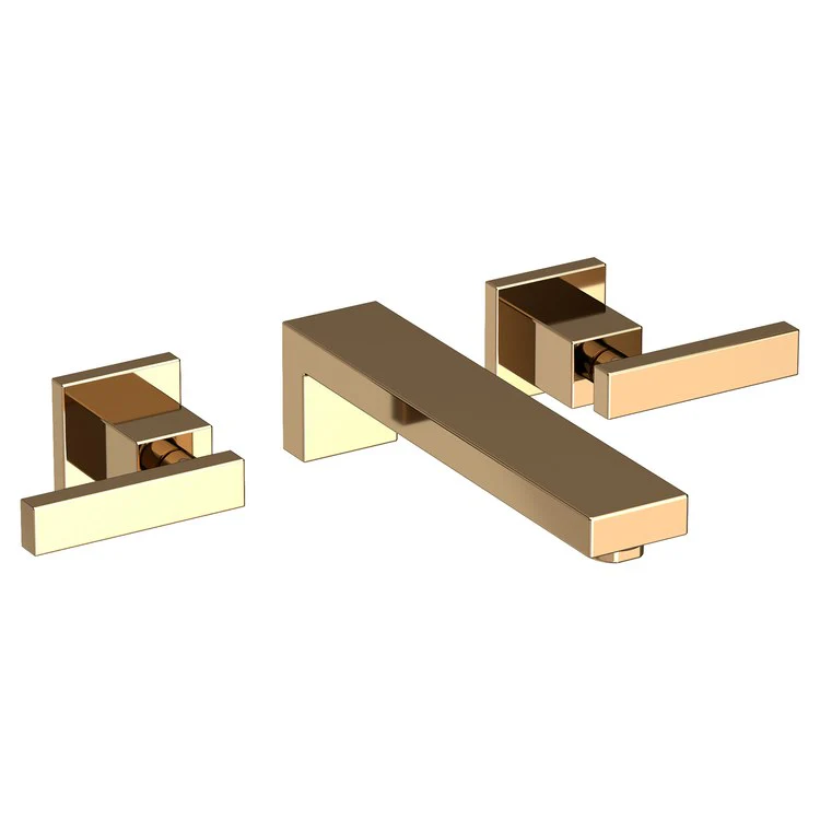 Skylar Two Handle Wall-Mount Bathroom Faucet - Polished Gold PVD - Frankwebs