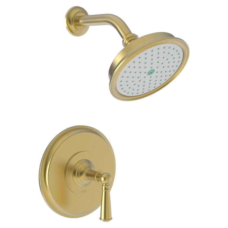 Aylesbury Pressure Balance Shower Trim with Lever Handle - Polished Brass Uncoated - Frankwebs