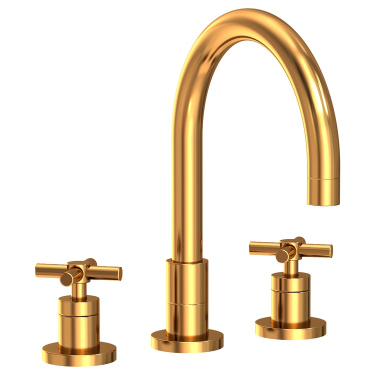 Kitchen Faucet East Linear 8 to 20 Inch Spread 2 Cross ADA Antique Brass Spout Height 5-11/16 Inch Spout Reach 7-7/8 Inch 1.8 Gallons per Minute - Frankwebs