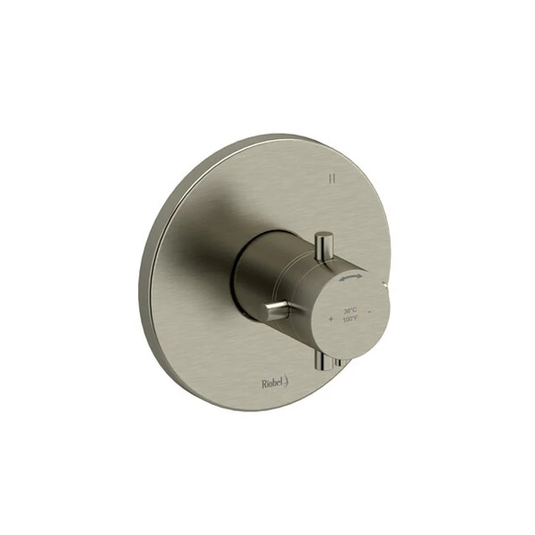 Thermostatic and Pressure Balance Valve Trim Riu 1/2 Inch Round 3-Way 5 Function 1 Cross Brushed Gold - Frankwebs