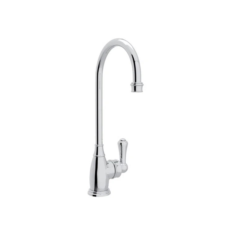 Bar Faucet Georgian Era 1 Lever Unlacquered Brass Swivel Spout 1.8 Gallons per Minute - Frankwebs