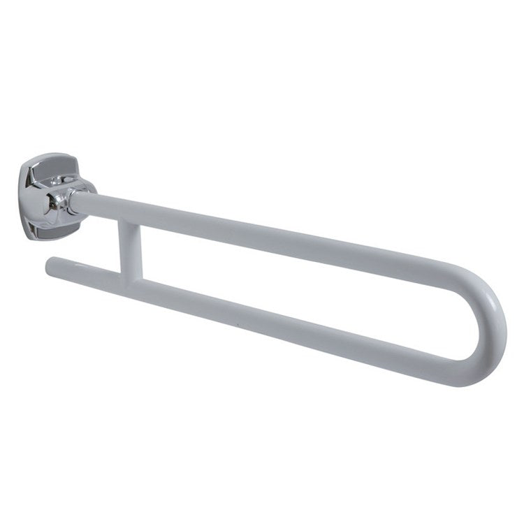 Grab Bar Prestigio 29 Inch Flange Folding White/Chrome Wall Mount - Frankwebs