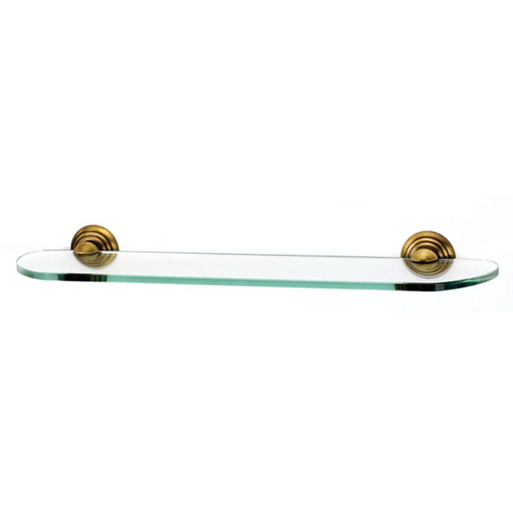 Shelf Embassy Bath with Brackets Satin Nickel 24 Inch Brass/Glass - Frankwebs