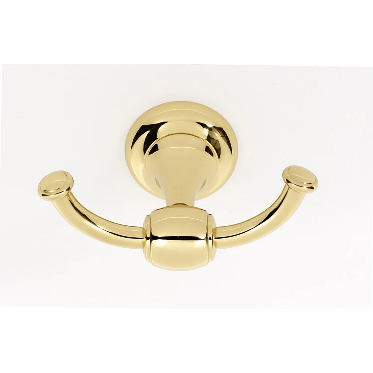 Robe Hook Royale Bath Double Polished Brass 2-3/16 Inch 3-1/8 Inch Wall Mount Brass - Frankwebs