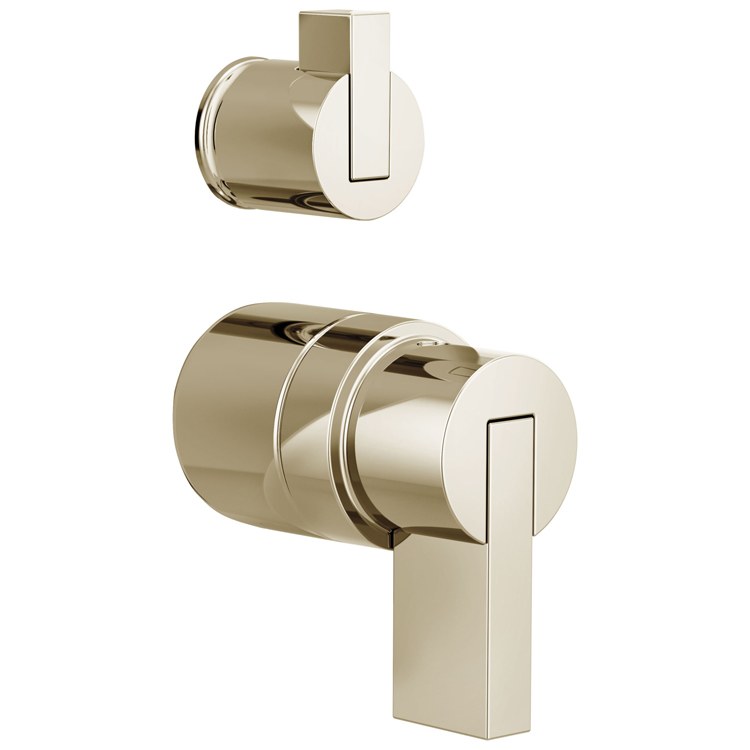 Handle Kit Litze Zinc 2 Lever Brilliance Luxe Gold ADA for Pressure Balance Valve with Integrated Diverter Trim - Frankwebs