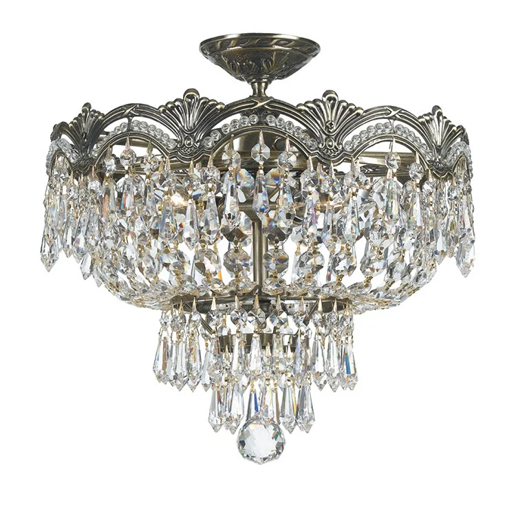 Majestic Three-Light Semi-Flush Mount Ceiling Fixture - Frankwebs