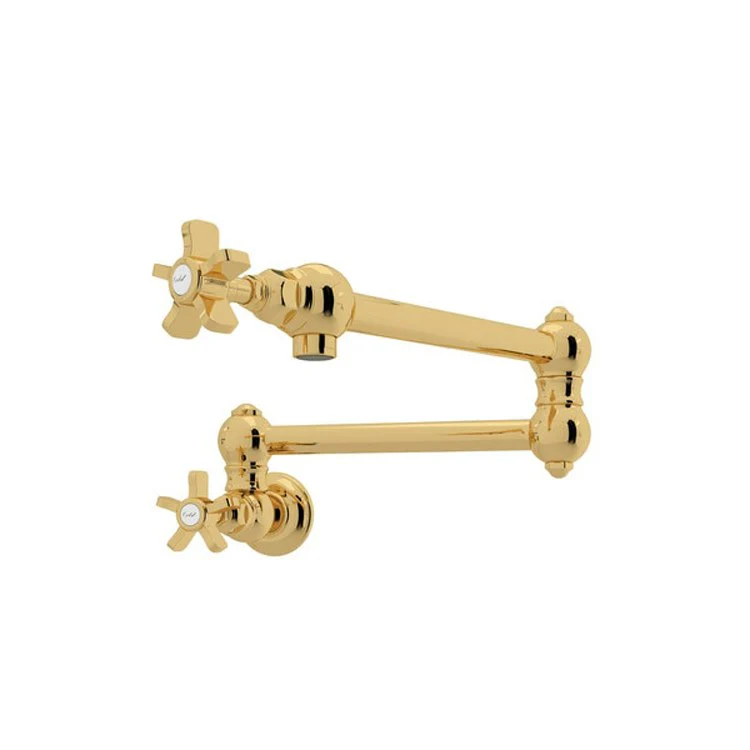 Pot Filler Swing Arm 2 5 Spoke Handle Tuscan Brass - Frankwebs