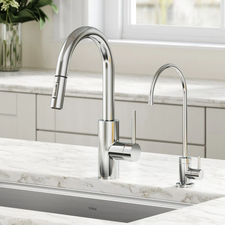 Oletto Pull Down Kitchen Faucet and Purita Water Filter Faucet Combo - Frankwebs