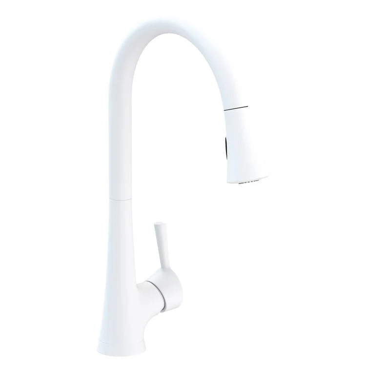 Kitchen Faucet Vespera 1 Lever ADA Matte White Pull Down Spout Height 10 Inch 1.8 Gallons per Minute - Frankwebs
