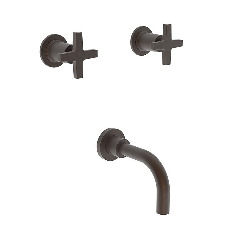 Tub Filler Trim Dorrance Wall Mount 2 Cross Matte White ADA 7-7/8 Inch Spread - Frankwebs