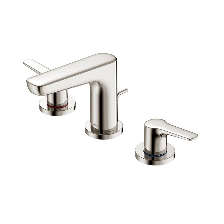Lavatory Faucet GS Deck Mount Widespread 8 to 11 Inch Spread 2 Lever ADA CALGreen/WaterSense Polished Nickel 1.2 Gallons per Minute - Frankwebs