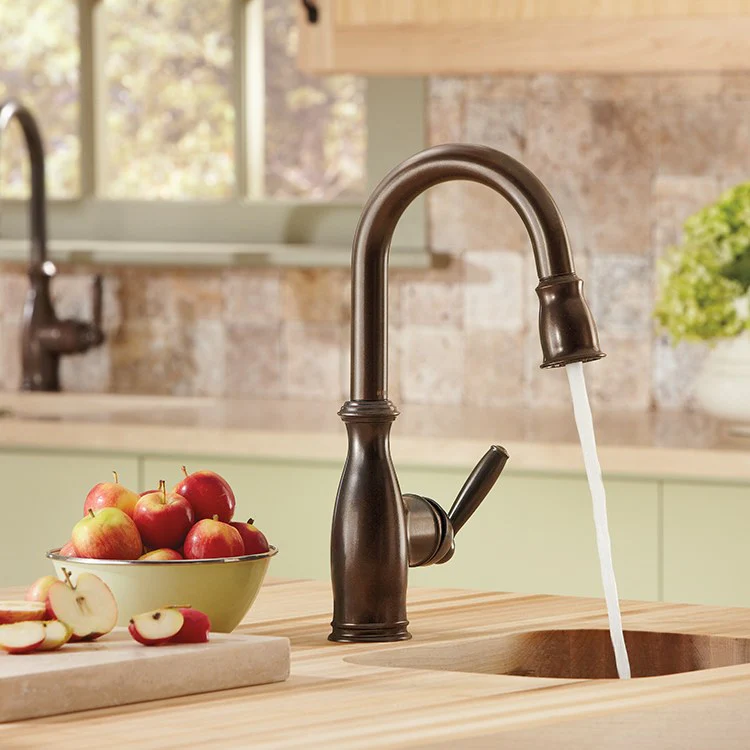 Brantford Single Handle High-Arc Pull Down Bar/Prep Faucet - Frankwebs