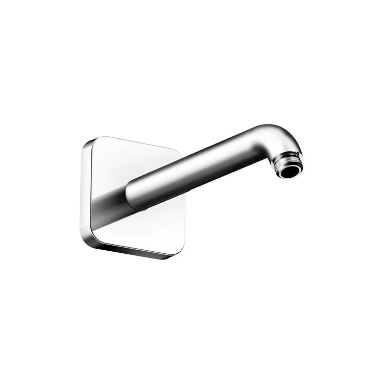 Shower Arm ShowerSolutions with Softsquare Flange Brushed Nickel 9 Inch NPT Brass 25 DEG Wall Mount - Frankwebs