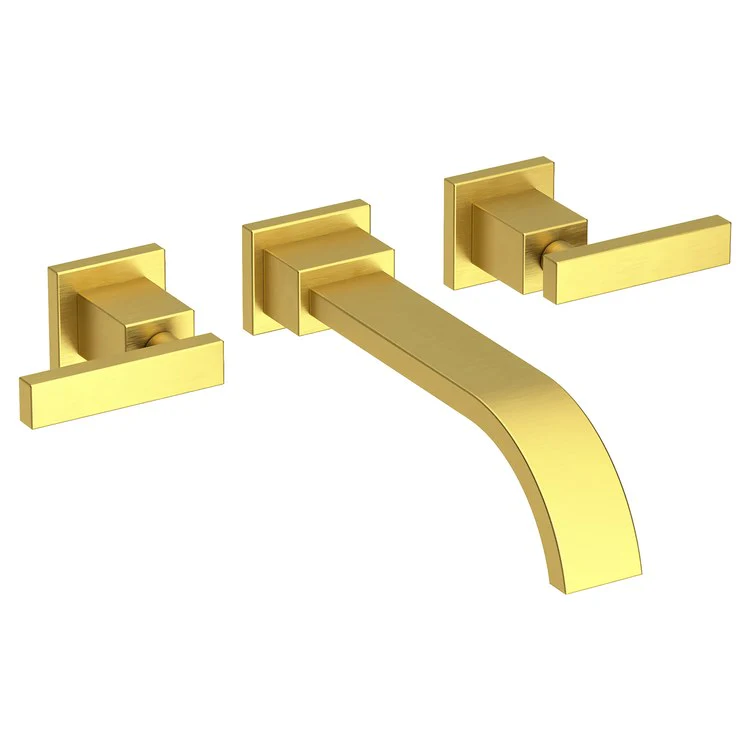 Lavatory Faucet Secant Wall Mount 8 Inch Spread 2 Lever ADA Antique Nickel 1.2 Gallons per Minute Brass Spout Height Inch - Frankwebs