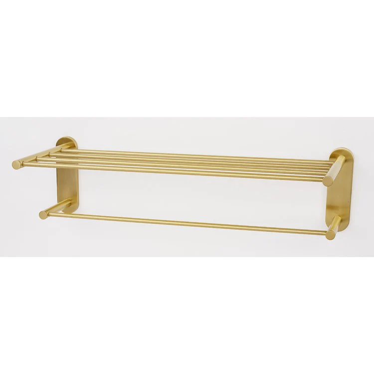 Towel Rack Contemporary I Bath Satin Brass 24 Inch Brass 9-3/4 Inch Concealed Wall Mount - Frankwebs