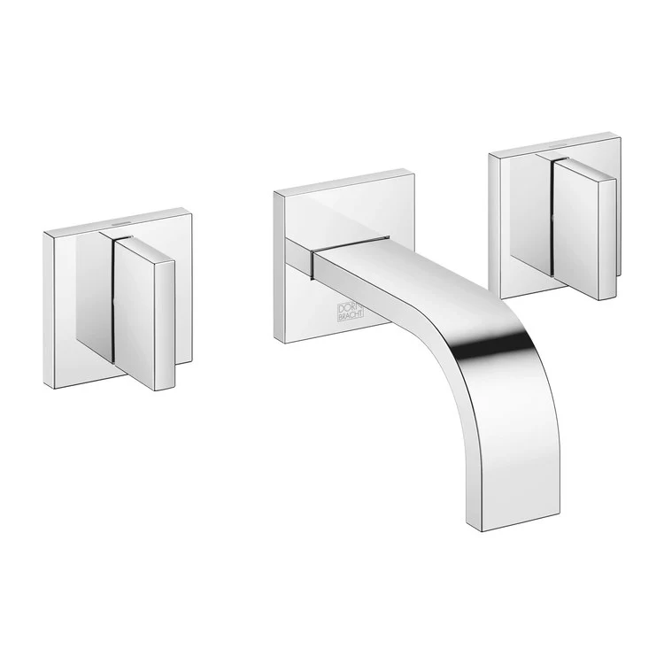 Lavatory Faucet MEM Mixer Wall Mount 2 Lever ADA Brushed Champagne 1.2 Gallons per Minute Less Drain 3 Hole - Frankwebs