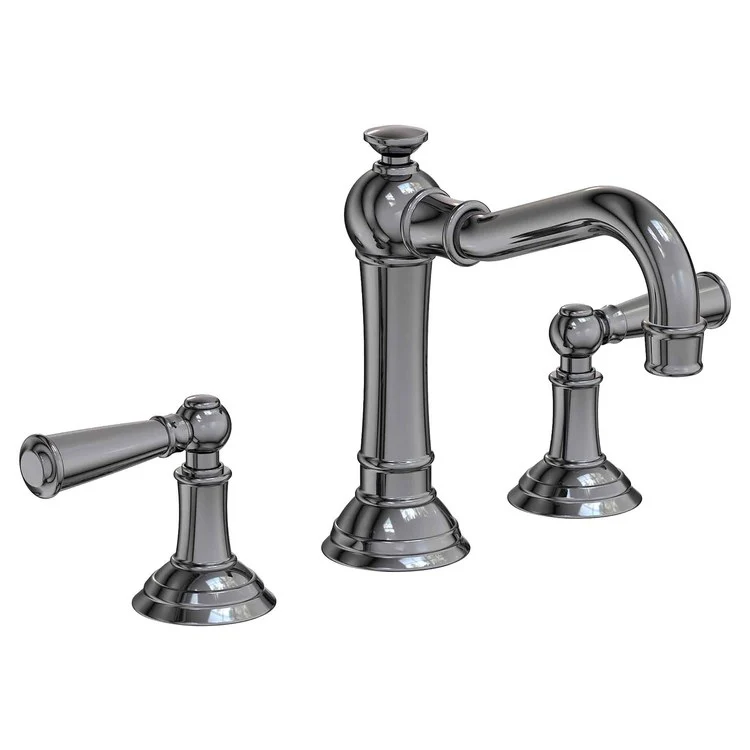Lavatory Faucet Jacobean Widespread 8 to 20 Inch Spread 2 Lever ADA Flat Black 1.2 Gallons per Minute Brass Spout Height 4-3/16 Inch - Frankwebs