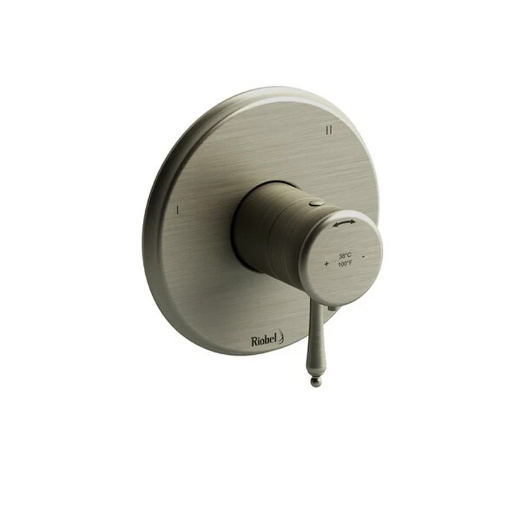 Thermostatic and Pressure Balance Valve Trim Retro 1/2 Inch Round 3-Way 5 Function 1 Lever Chrome ADA 6.0 Gallons per Minute Brass - Frankwebs