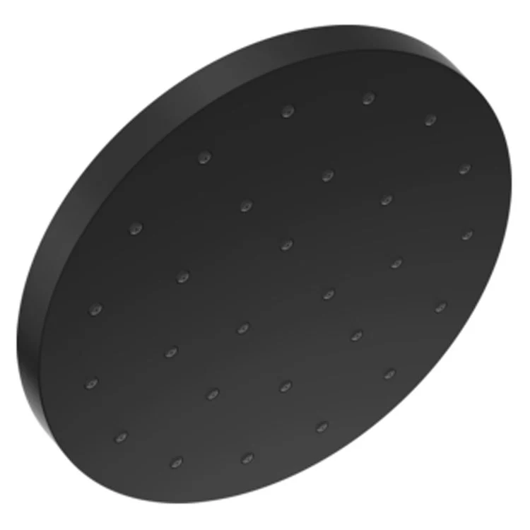 Showerhead Universal Showering Components 1 Function Round with H2Okinetic Technology Matte Black 12 Inch 1.75 Gallons per Minute - Frankwebs