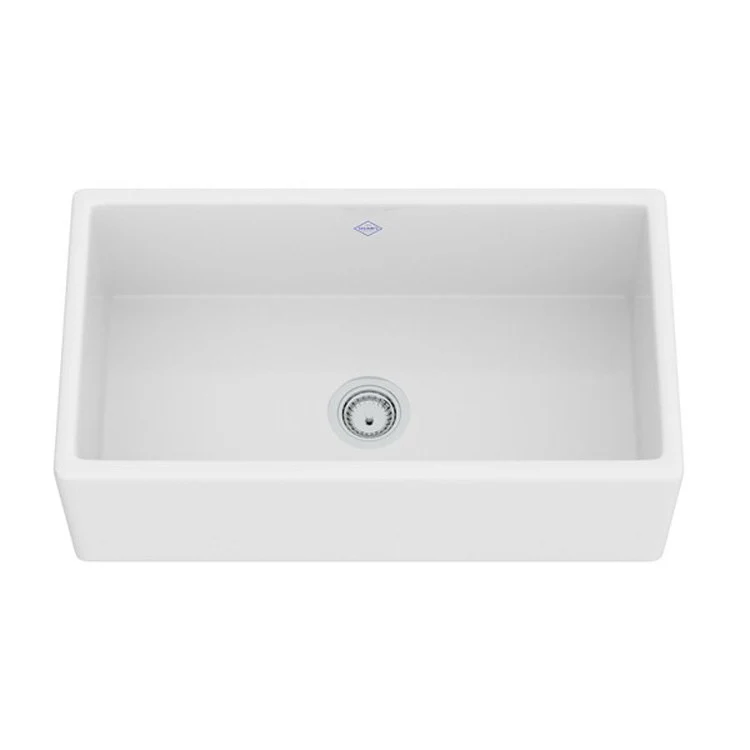 Kitchen Sink Shaker 33L x 18W Inch Single Bowl Apron Front White Farmhouse Rectangular - Frankwebs