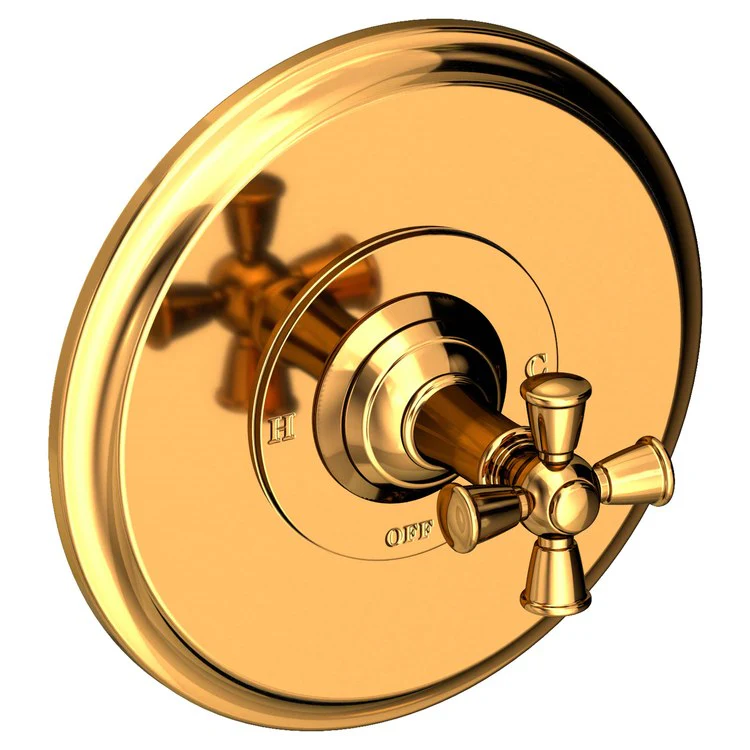 Pressure Balance Valve Trim Aylesbury Round 1 Cross Antique Copper ADA Depth 4 Inch - Frankwebs