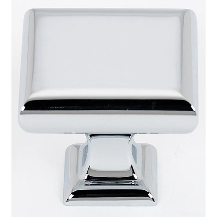 Knob Manhattan Square Polished Chrome Brass 1-1/4 Inch 1-1/8 Inch 11/16 Inch - Frankwebs