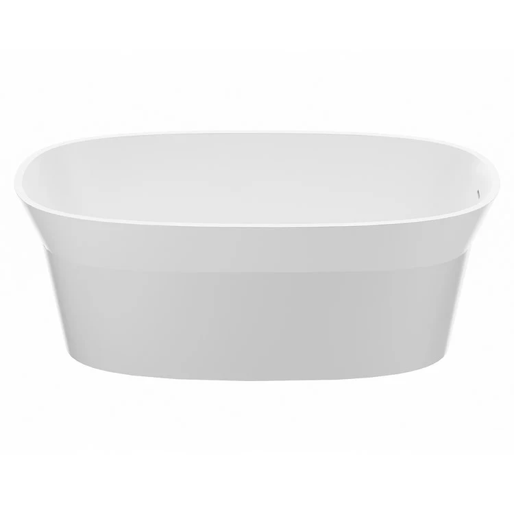 Air Tub James 59 x 30.75 Inch Freestanding Off-Center Drain Matte Gray Oval - Frankwebs