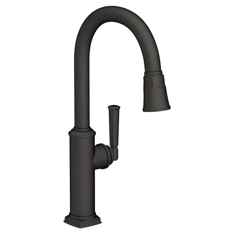 Kitchen Faucet Zemora 1 Lever ADA Antique Nickel Pull Down Spout Height 10-4/9 Inch 1.8 Gallons per Minute - Frankwebs