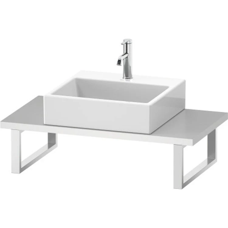 Lavatory Console L-Cube Mediterranean Oak Single Basin Compact 31-1/2 x 18-7/8 Inch 1-1/8 Inch - Frankwebs